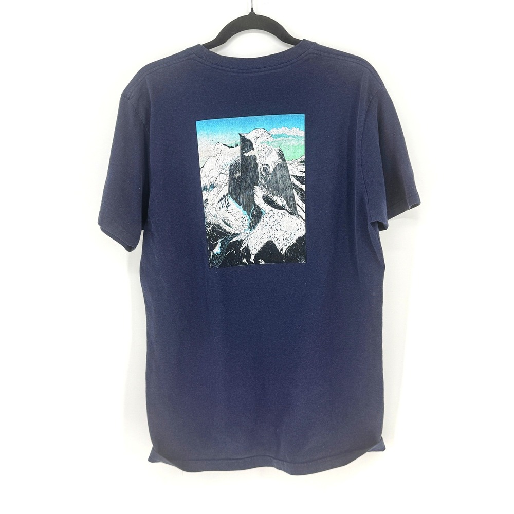 Patagonia Mens Navy Half Dome Graphic Responsibili-Tee Gorpcore Outdoor Size L